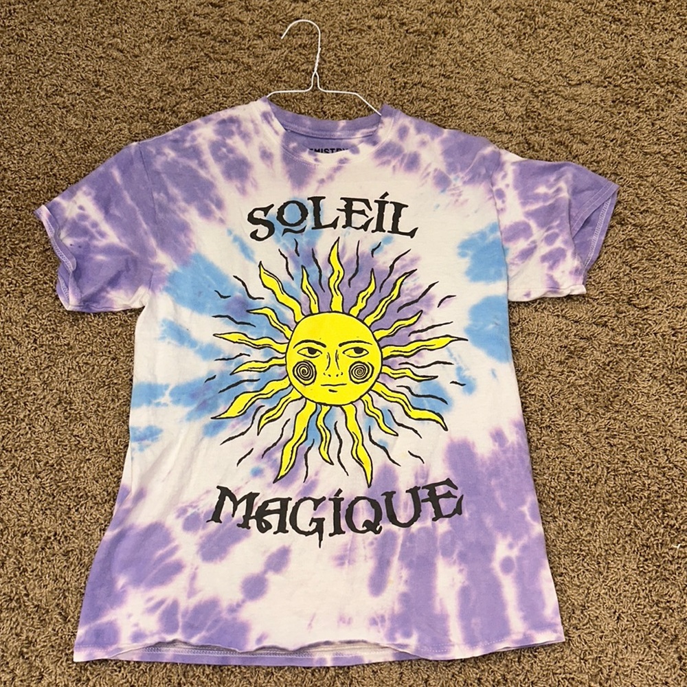 Purple + blue tie dye t shirt